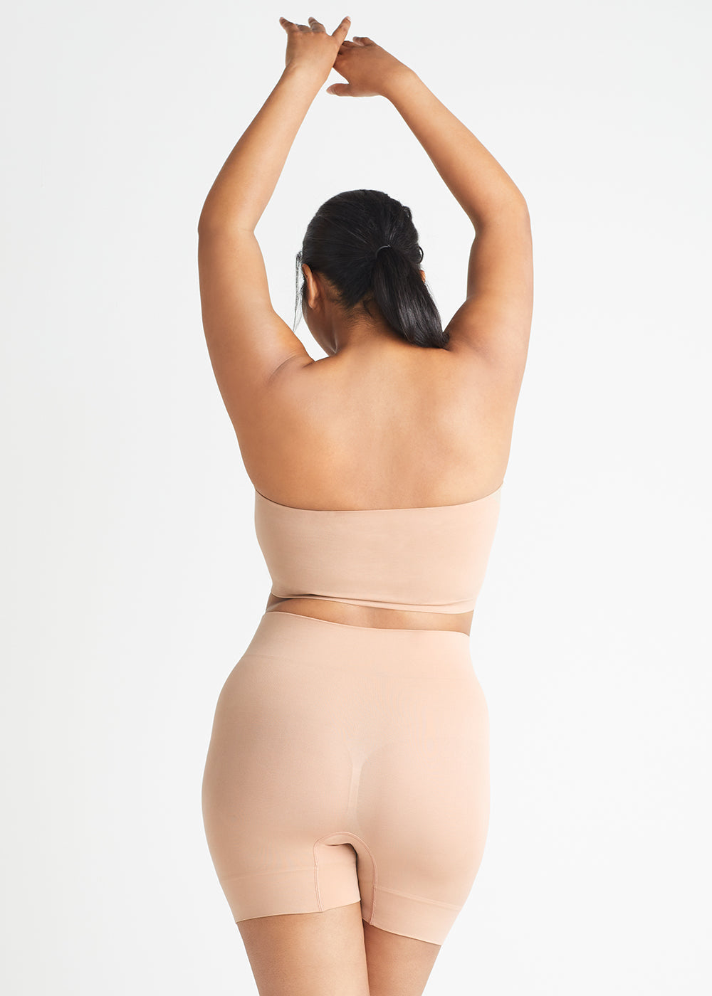 Bandeau Bra w/ Removable Pads(Almond,S/M)