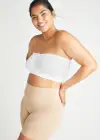 Bandeau Bra w/ Removable Pads(White,S/M)