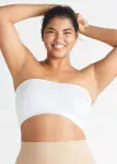 Bandeau Bra w/ Removable Pads(White,S/M)