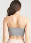 Bandeau Bra w/ Removable Pads(Sharkskin,S/M)