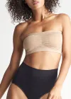 Bandeau Bra w/ Removable Pads(Almond,S/M)