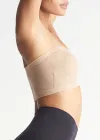 Bandeau Bra w/ Removable Pads(Almond,S/M)