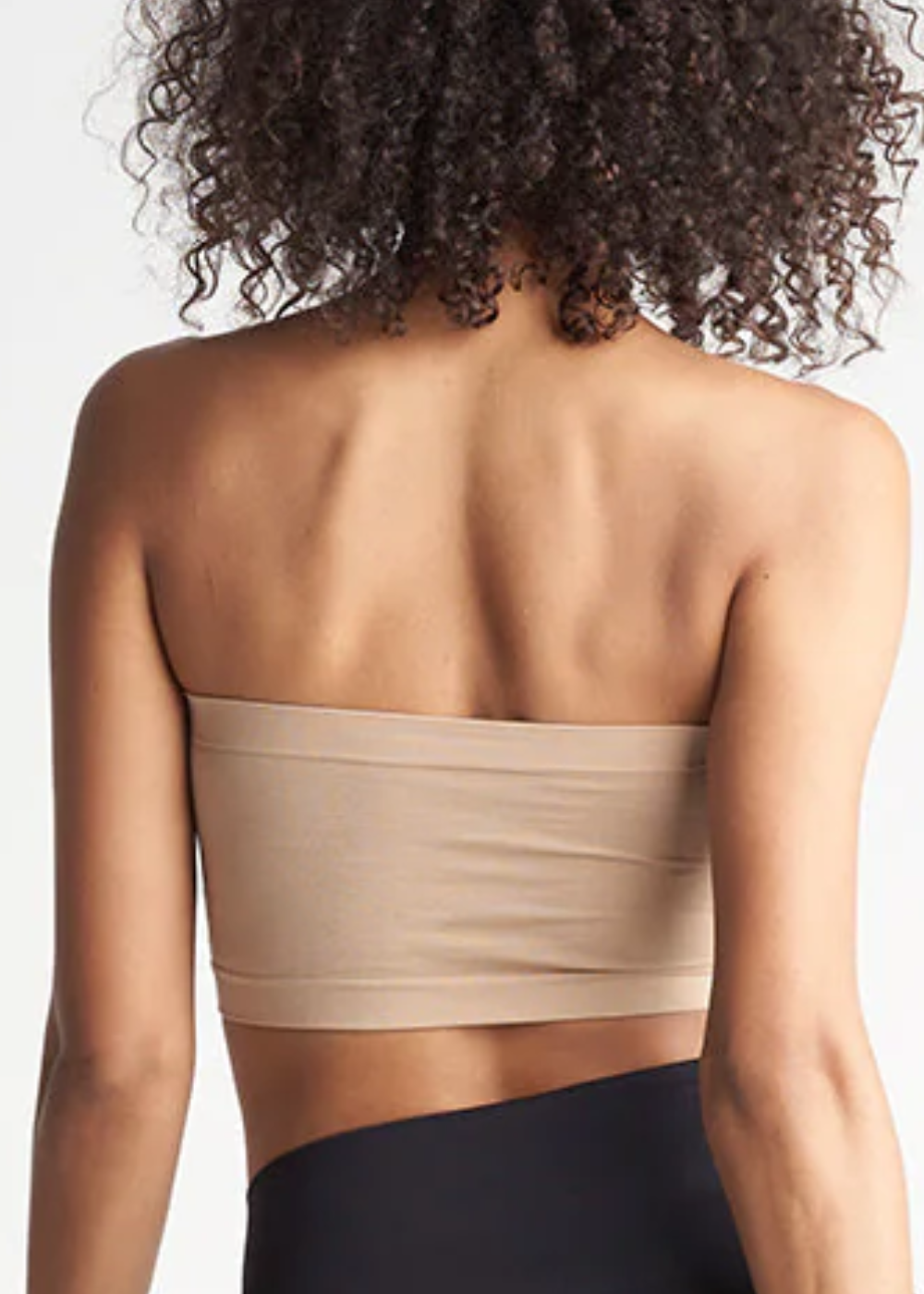 Bandeau Bra w/ Removable Pads(Almond,S/M)