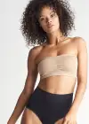 Bandeau Bra w/ Removable Pads(Almond,S/M)