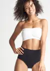Bandeau Bra w/ Removable Pads(White,S/M)