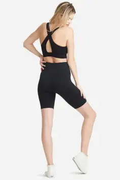 Cora Shaping Biker Short(Black with White Stripe,S/M)