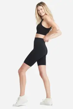 Cora Shaping Biker Short(Black with White Stripe,S/M)