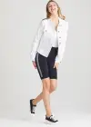 Cora Shaping Biker Short(Black with White Stripe,S/M)