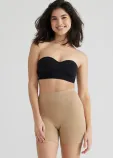 Seamless Solutions - Mid Waist Shapewear Short w/ Rear Shaping(Almond,S/M)