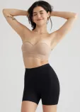 Seamless Solutions - Mid Waist Shapewear Short w/ Rear Shaping(Black,S/M)