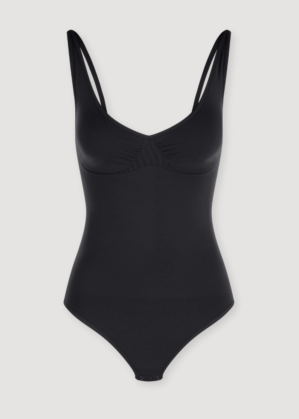Bella Convertible V-Neck Shapewear Bodysuit(Black,S/M)