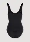 Bella Convertible V-Neck Shapewear Bodysuit(Black,S/M)
