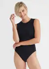Isabel High Neck Shaping Thong Bodysuit - Yummie SoftServe™(Black,S/M)