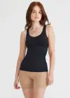 Sadie Shapewear Tank Top w/ Built In Bra(Black,S/M)