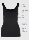 Sadie Shapewear Tank Top w/ Built In Bra(Black,S/M)