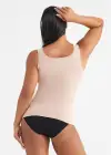 Anna Scoop Neck Shaping Tank Top - 360Sculpt™ Cotton(Almond,S/M)