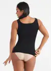 Anna Scoop Neck Shaping Tank Top - 360Sculpt™ Cotton(Black,S/M)