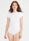 Lucy Short Sleeve T-Shirt Shaping Bodysuit(White,S/M)