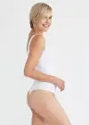 Ivy Shapewear Thong Bodysuit(White,S/M)