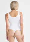 Ivy Shapewear Thong Bodysuit(White,S/M)