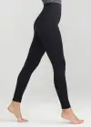 High Waist Tummy Seamless Shaping Legging(Black,S/M)