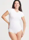 Lucy Short Sleeve T-Shirt Shaping Bodysuit(White,S/M)