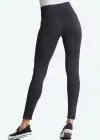 High Waist Tummy Seamless Shaping Legging(Black,S/M)