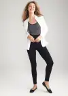High Waist Tummy Seamless Shaping Legging(Black,S/M)