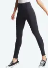 High Waist Tummy Seamless Shaping Legging(Black,S/M)